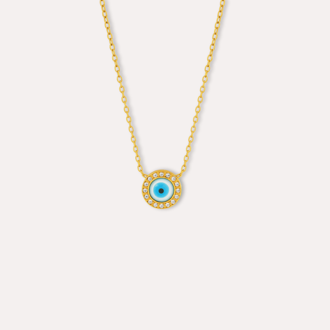Evil Eye Halskette – 18K Vergoldet & Edelstahl