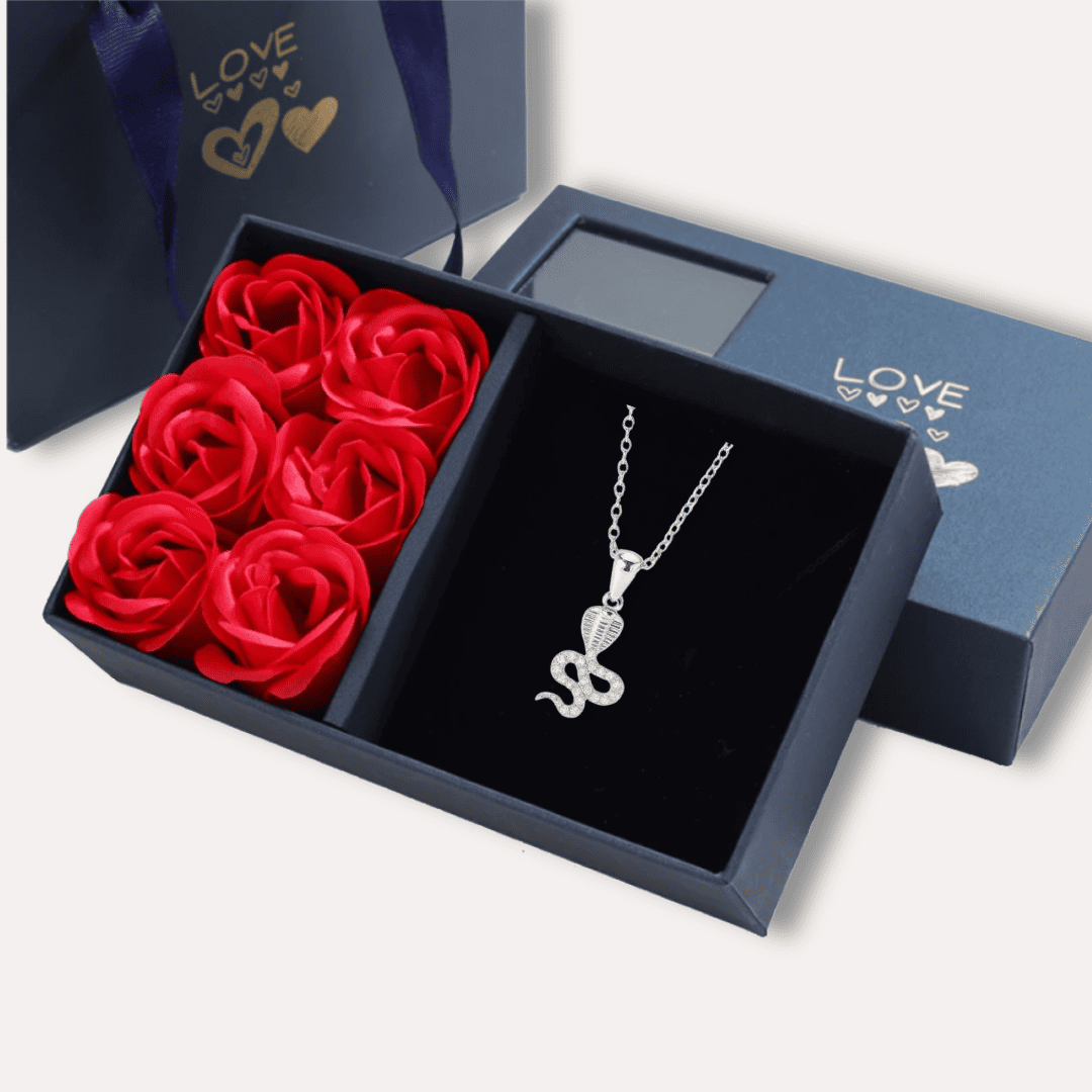 Schlangenanhänger Halskette – 18K Vergoldet & Edelstahl