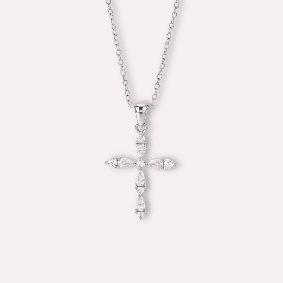 Kreuz Anhänger Halskette – 18K Vergoldet & Edelstahl