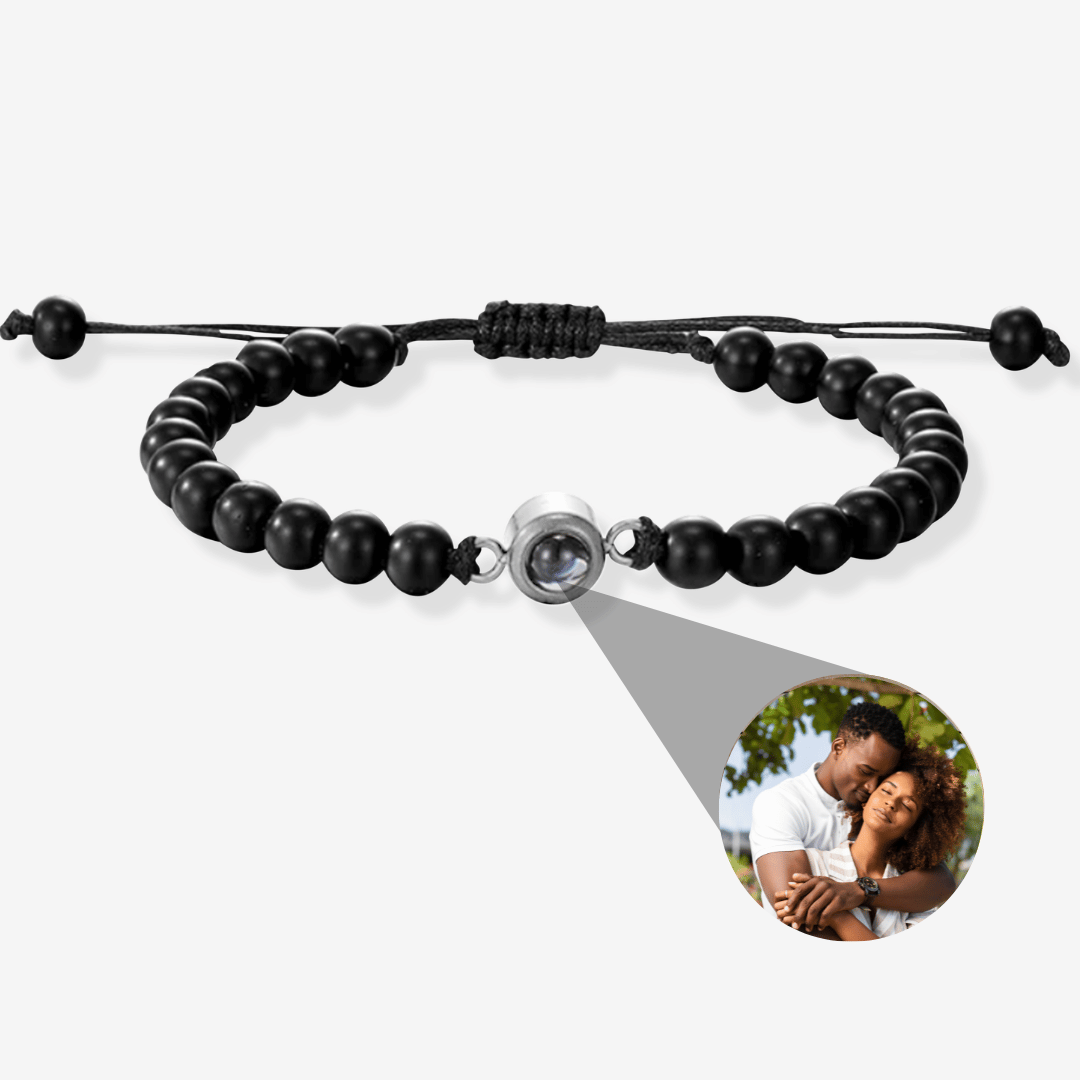 Personalisiertes Armband mit Foto - Perlen